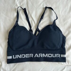 Under Armour Black Sports Bra with Gray Logo